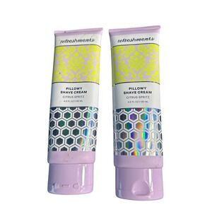 Refreshments Pillowy Shave Cream Citrus Spritz 4.5 oz 2 Vegan Shaving Cream